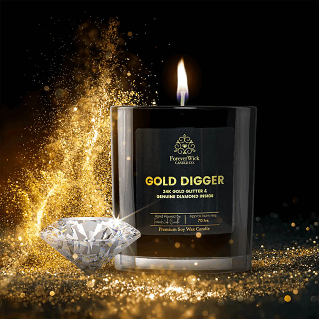 24K Gold Digger Diamond Candle - Image 10