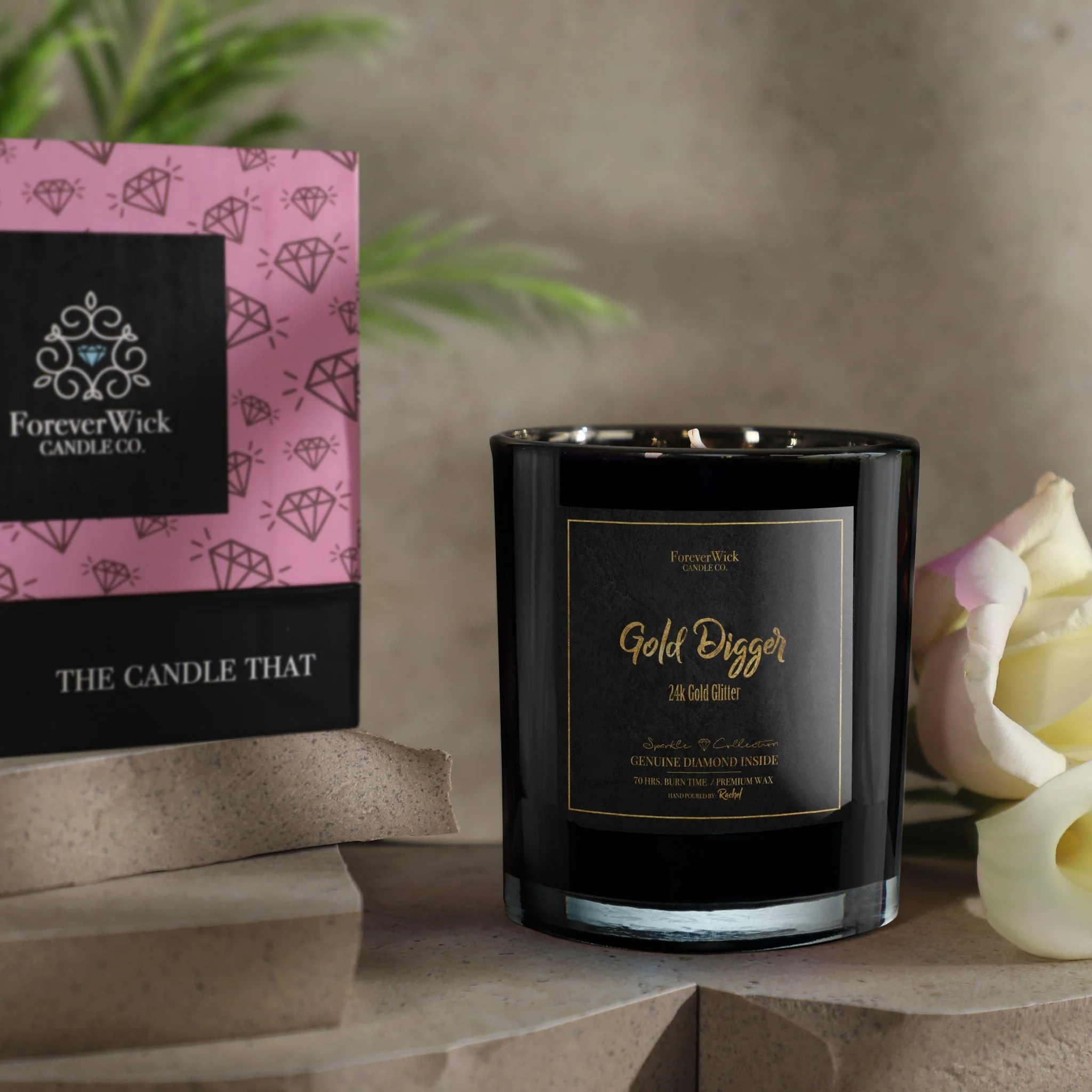 24K Gold Digger Diamond Candle - Image 5
