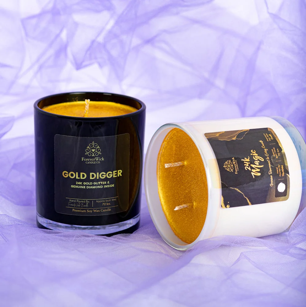 24K Gold Digger Diamond Candle - Image 8