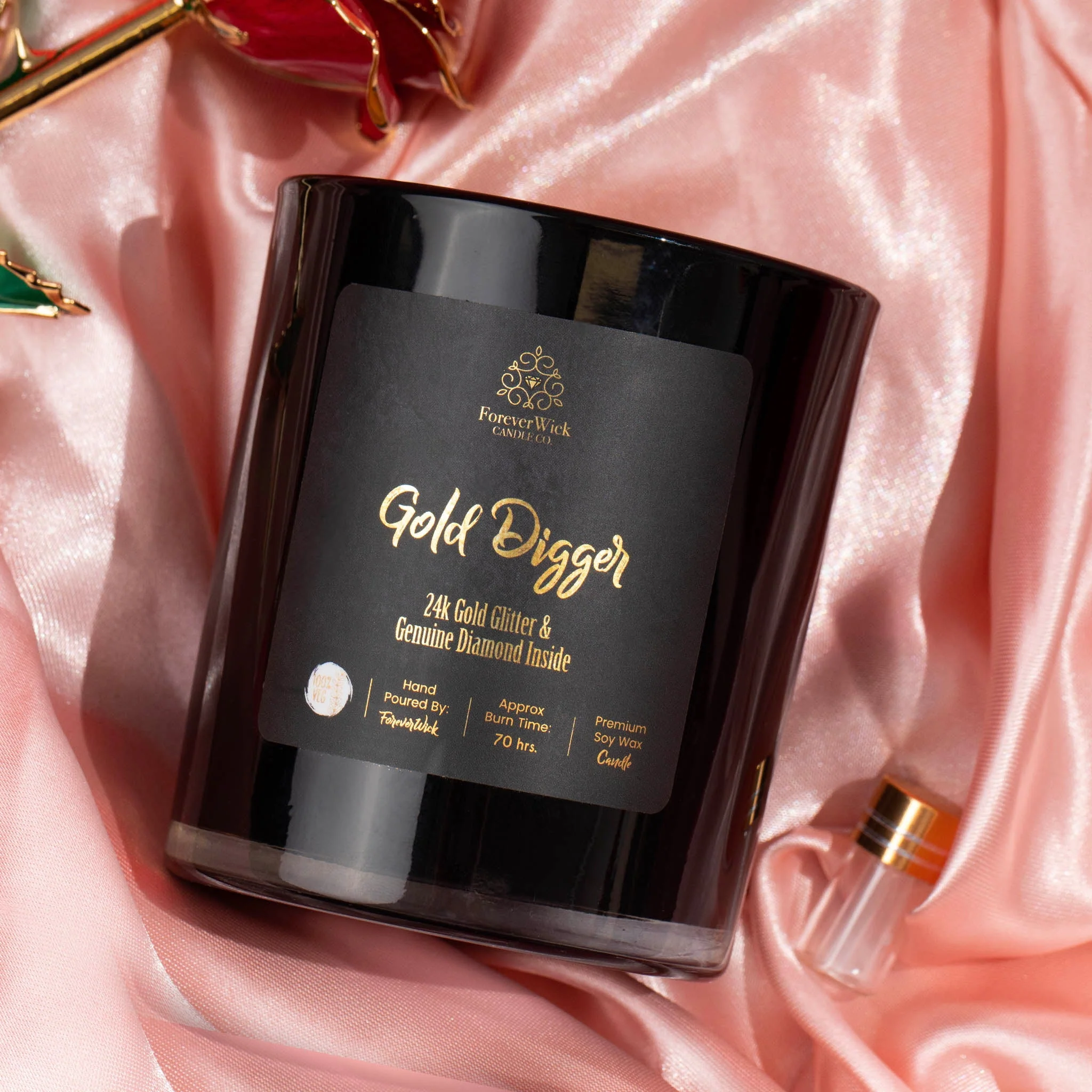 24K Gold Digger Diamond Candle - Image 9