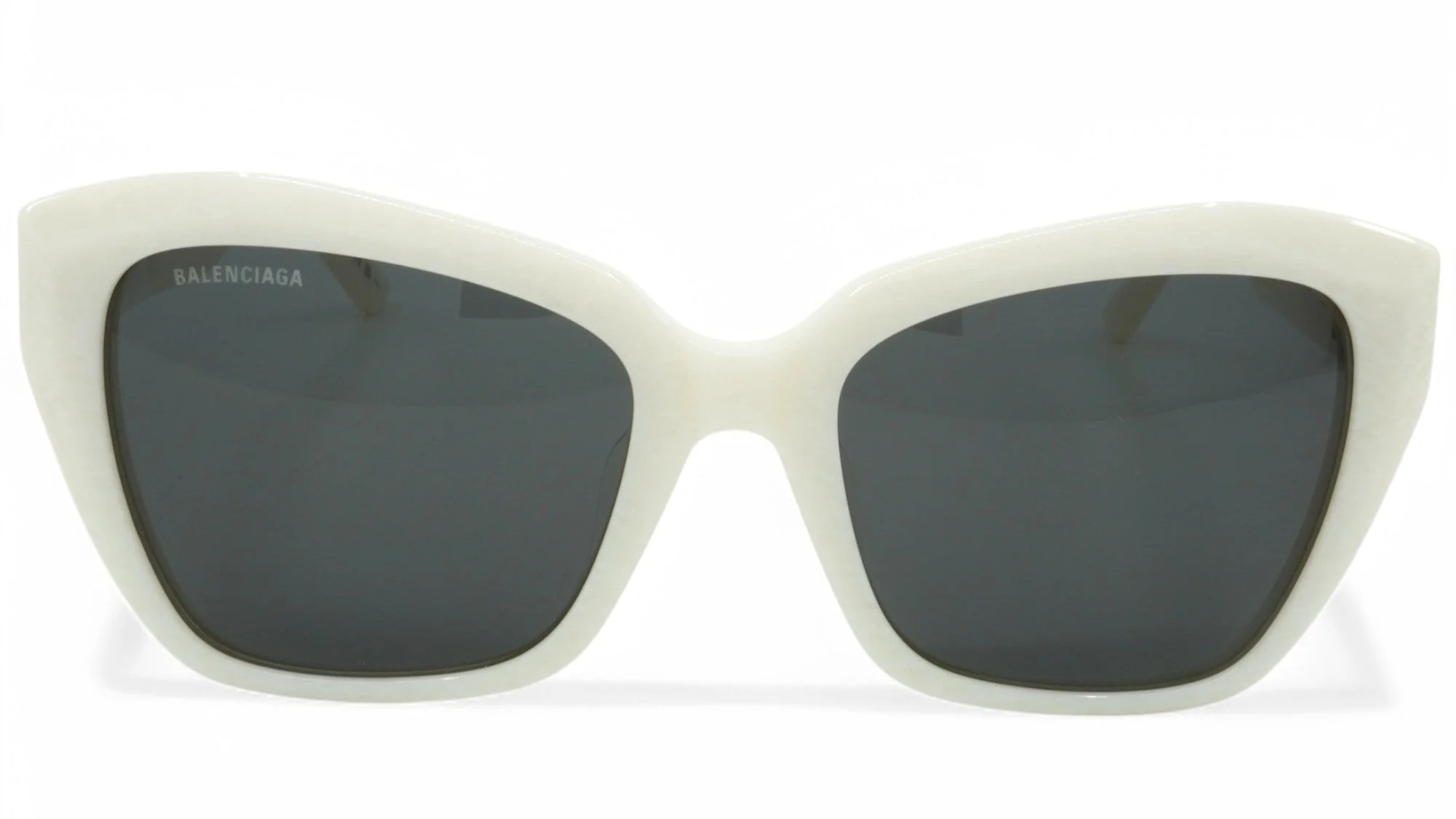 Women's Balenciaga Geometric Sunglasses - White - Image 3
