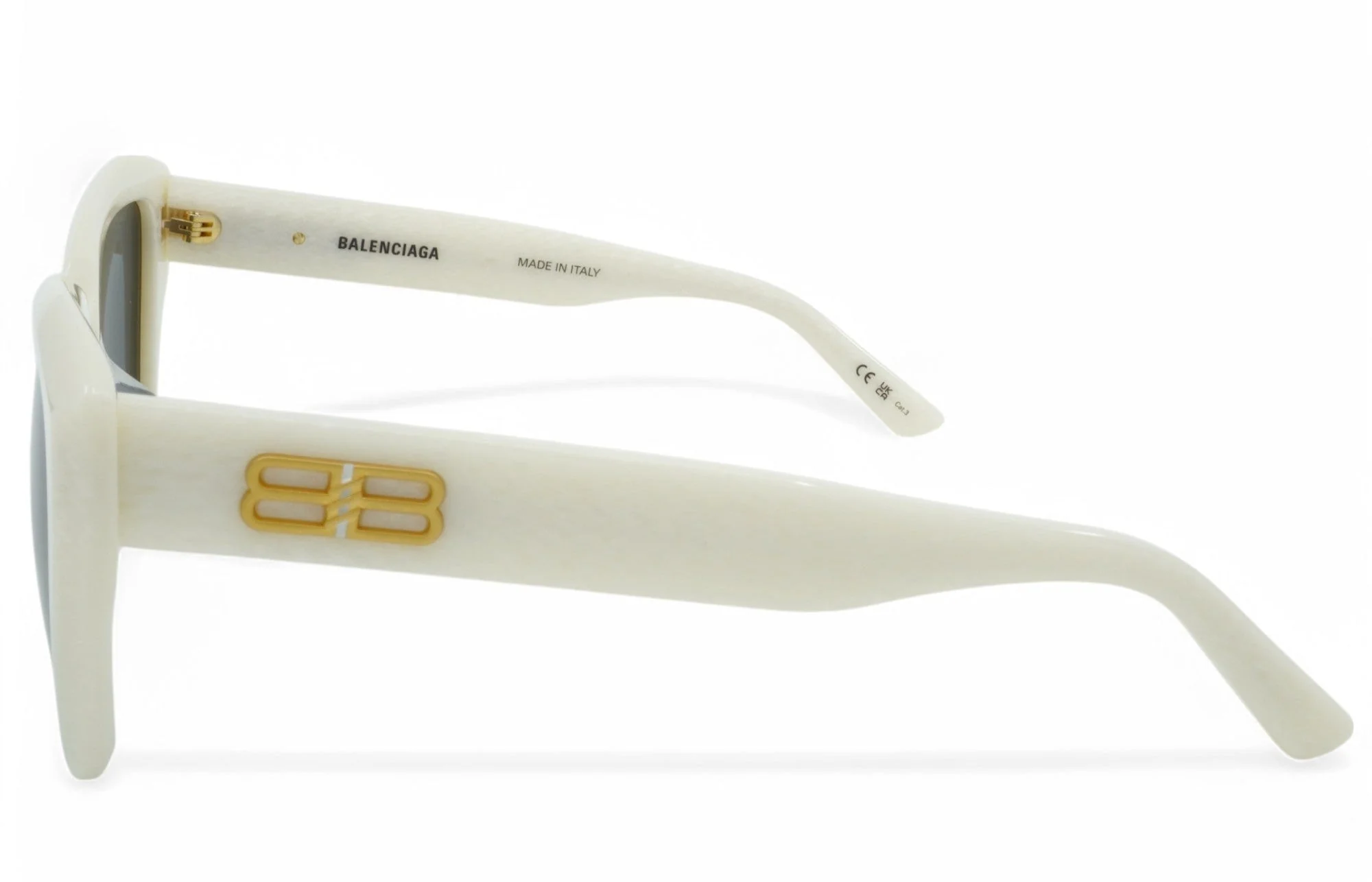 Women's Balenciaga Geometric Sunglasses - White - Image 4