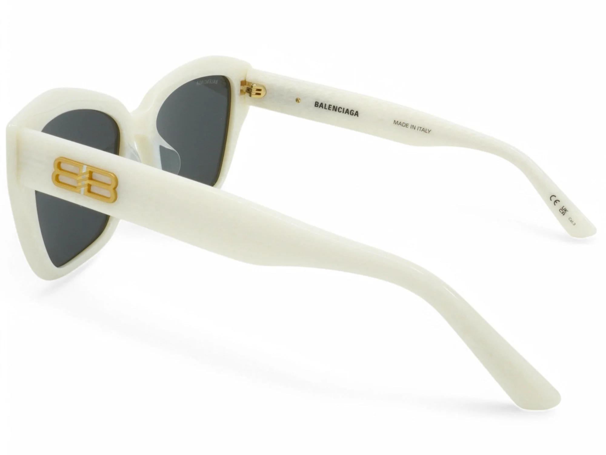 Women's Balenciaga Geometric Sunglasses - White - Image 5