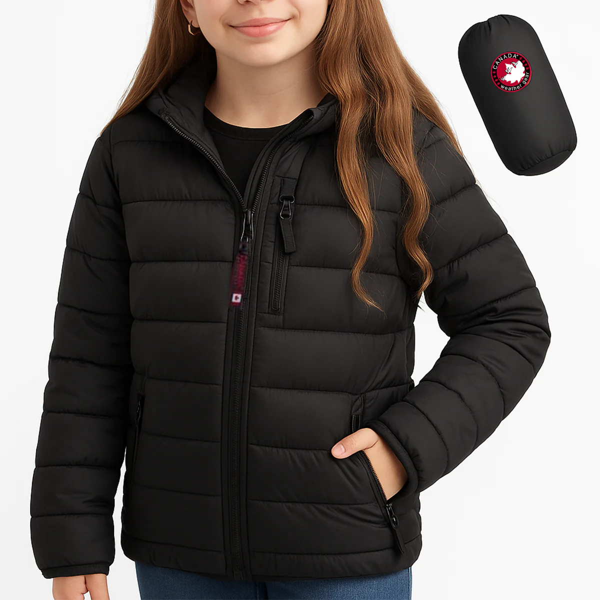 Canada Weather Gear Girl's Packable Jacket - Image 5