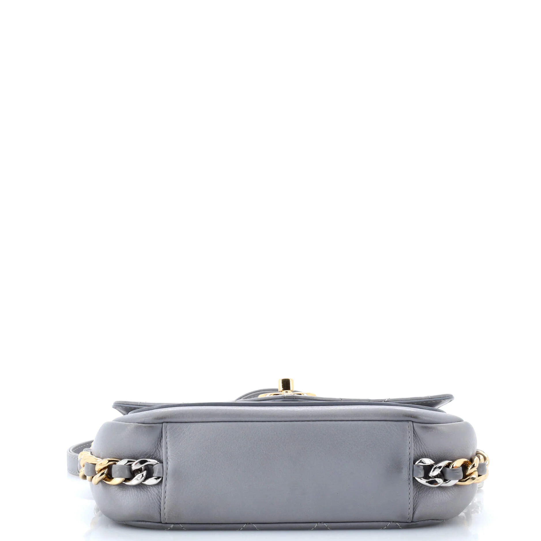 Pre-Loved Chanel Two Tone Envelope Flap Bag Quilted Calfskin Medium - Image 4