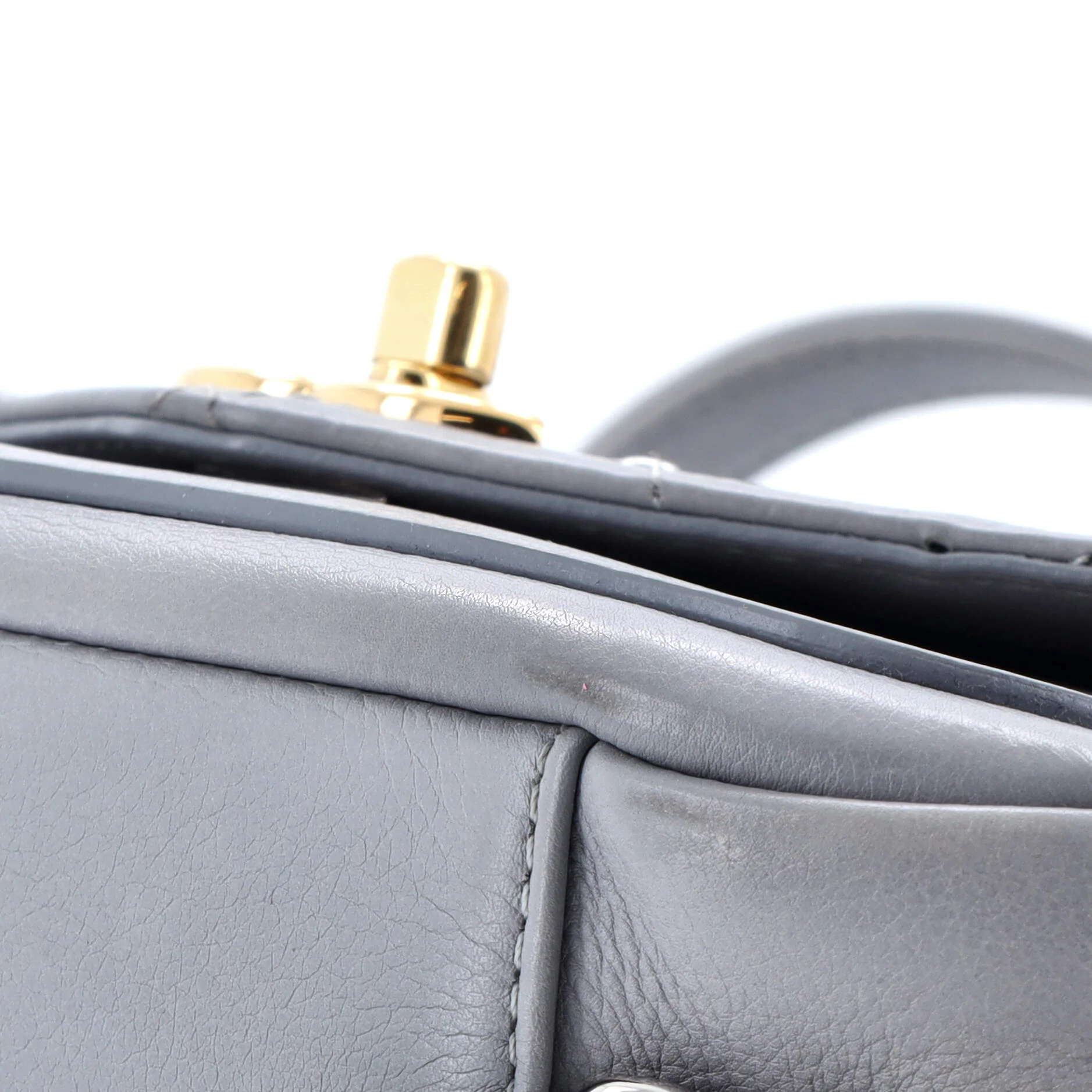 Pre-Loved Chanel Two Tone Envelope Flap Bag Quilted Calfskin Medium - Image 6