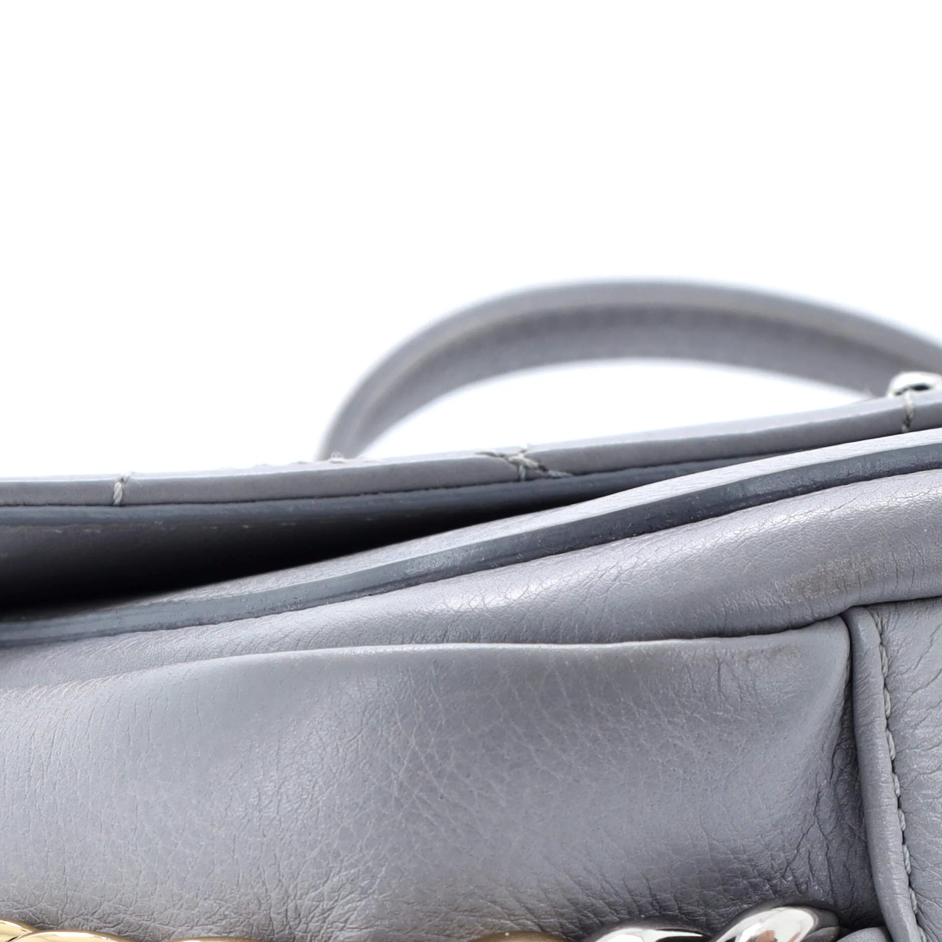 Pre-Loved Chanel Two Tone Envelope Flap Bag Quilted Calfskin Medium - Image 7