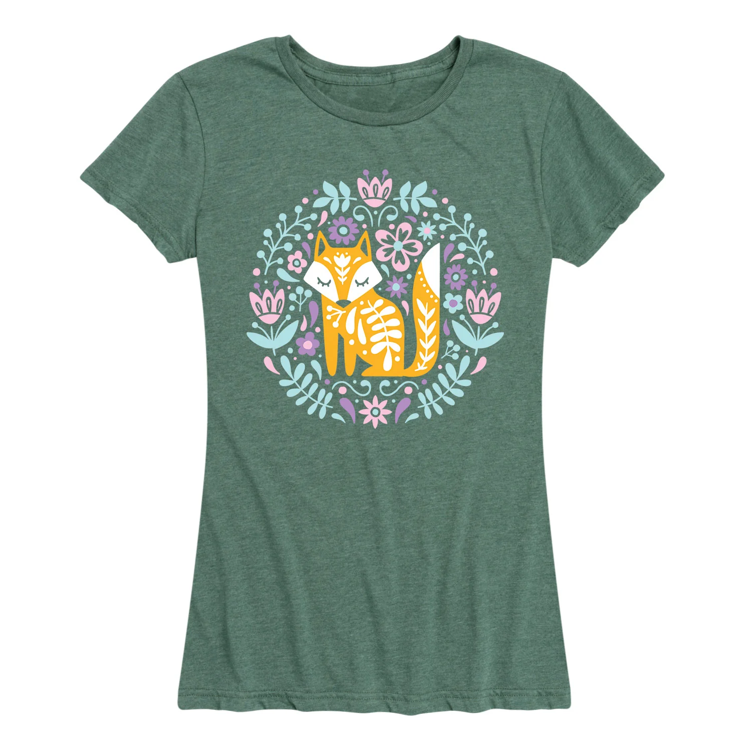 Instant Message - Spring Scandinavian Fox - Women's Short Sleeve Graphic T-shirt - Image 4