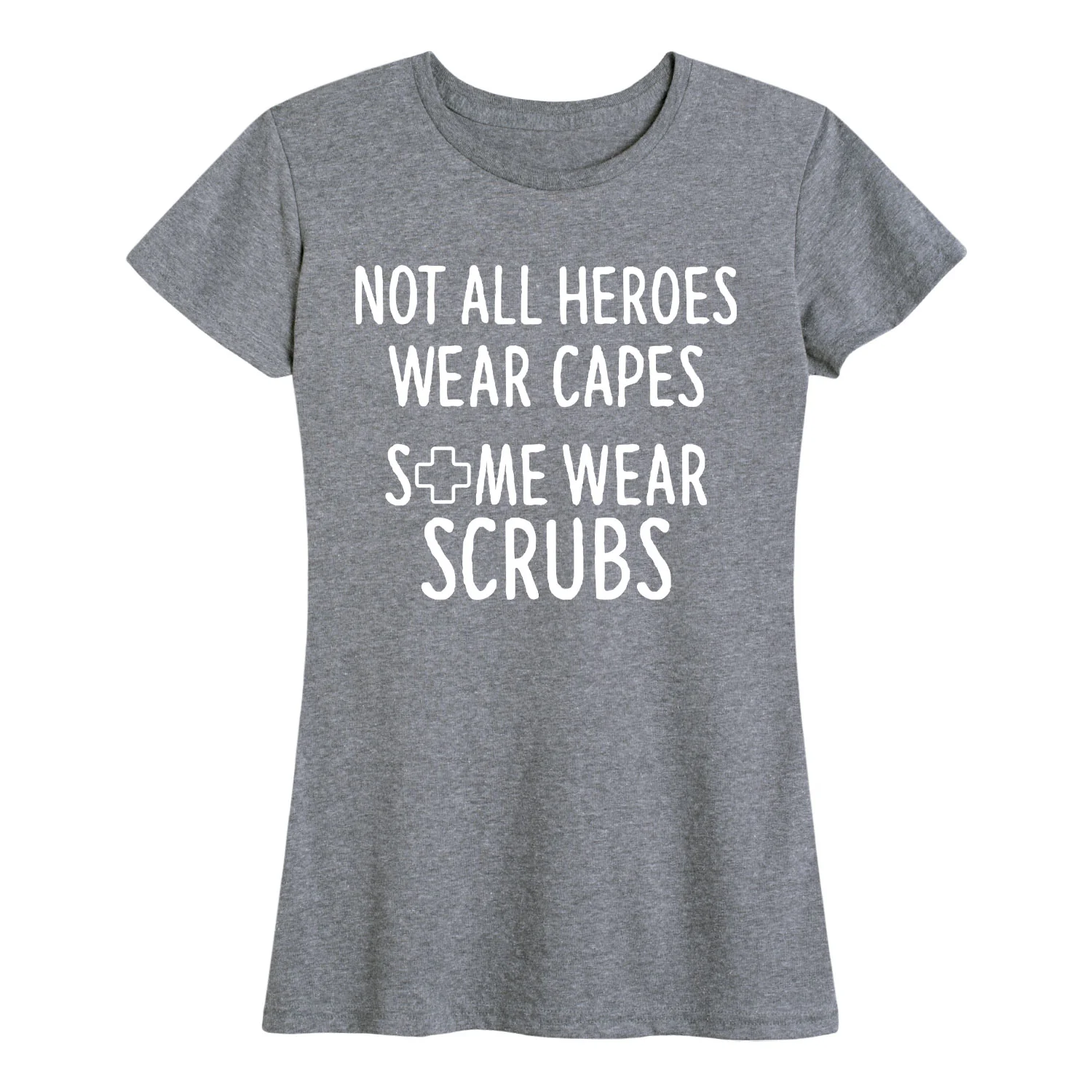 Instant Message - Not All Heroes Scrubs - Women's Short Sleeve Graphic T-shirt - Image 3