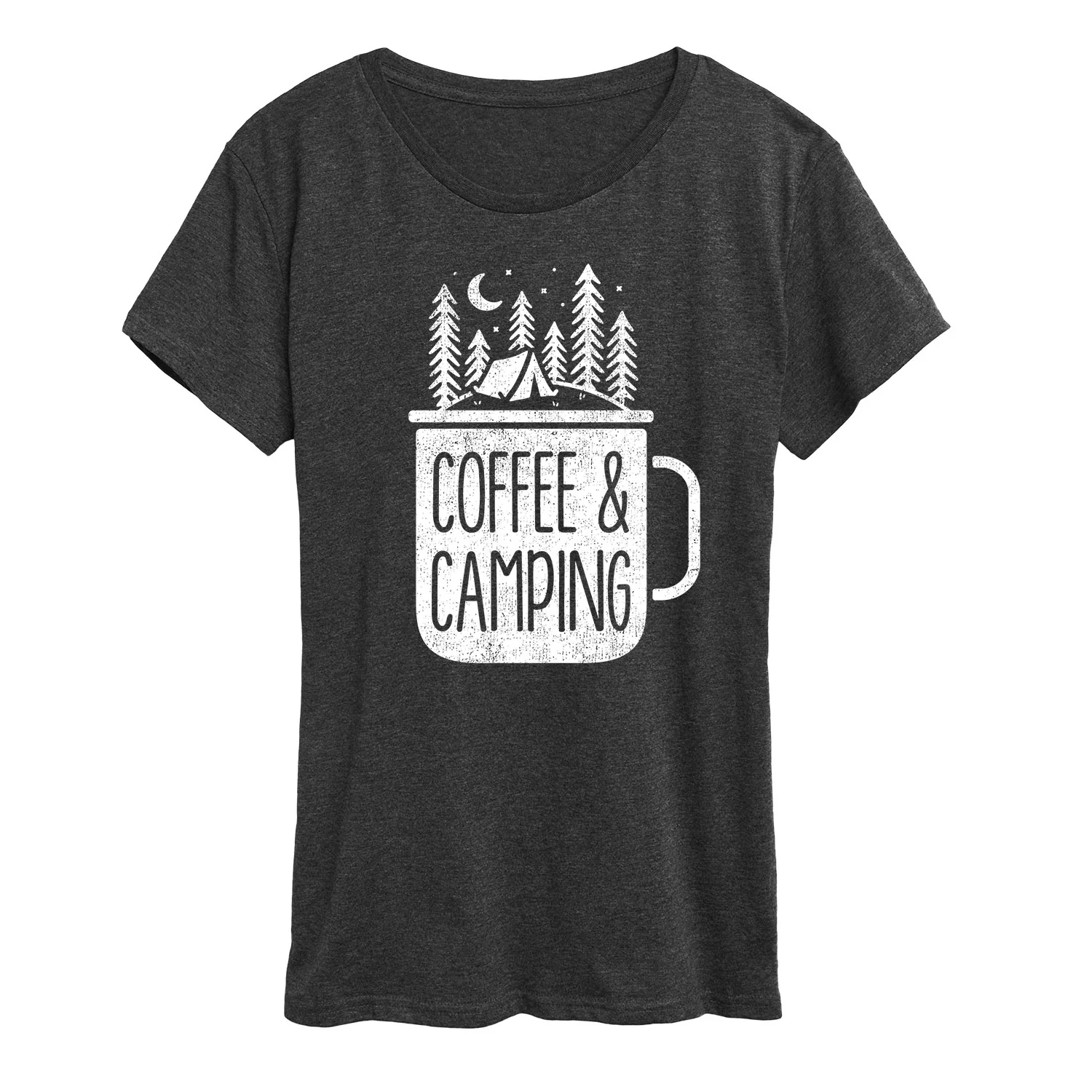 Instant Message - Coffee And Camping - Women's Short Sleeve Graphic T-Shirt - Image 3