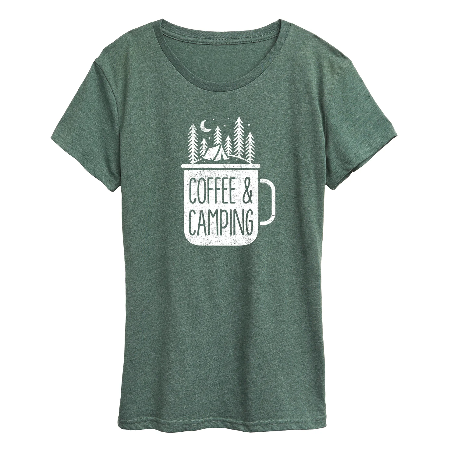 Instant Message - Coffee And Camping - Women's Short Sleeve Graphic T-Shirt - Image 5