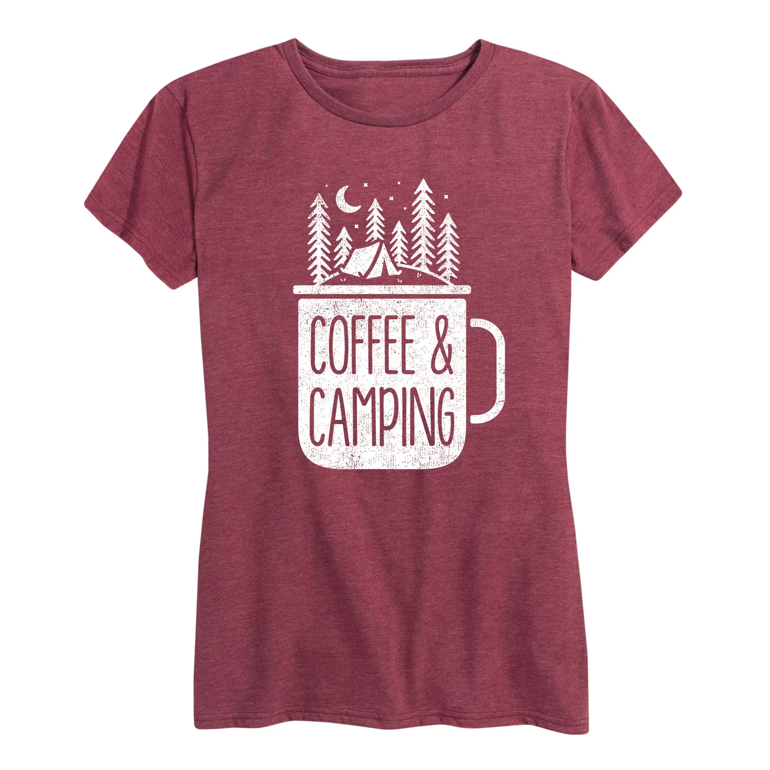 Instant Message - Coffee And Camping - Women's Short Sleeve Graphic T-Shirt - Image 6