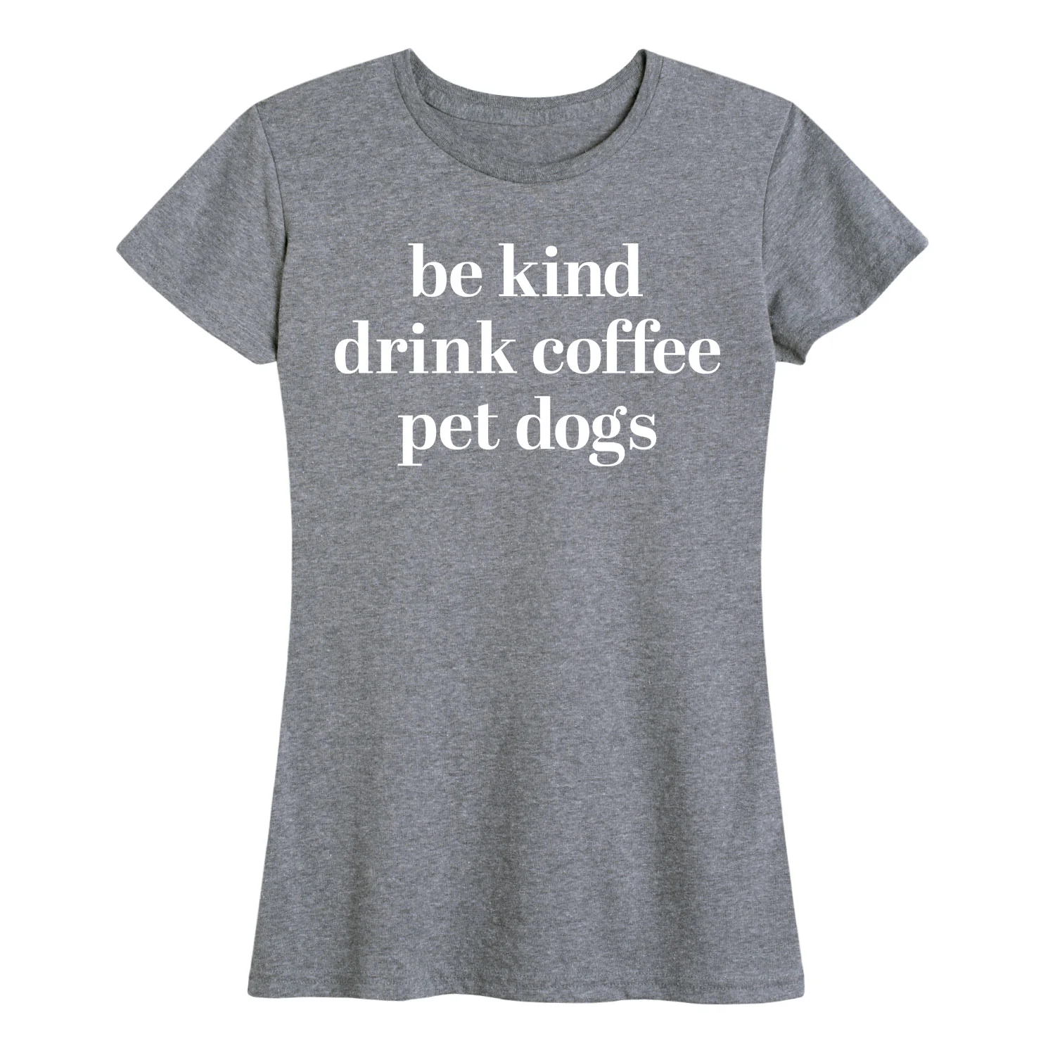 Instant Message - Be Kind Drink Coffee Pet Dogs - Women's Short Sleeve Graphic T-Shirt - Image 3