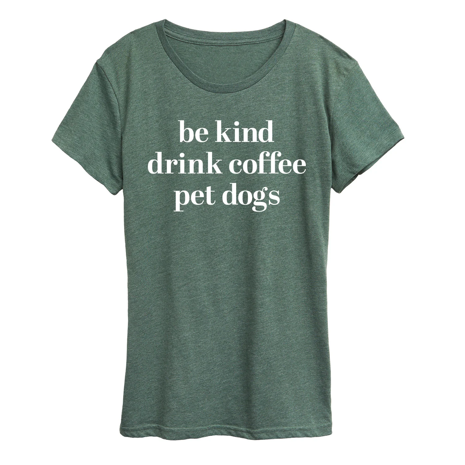 Instant Message - Be Kind Drink Coffee Pet Dogs - Women's Short Sleeve Graphic T-Shirt - Image 4