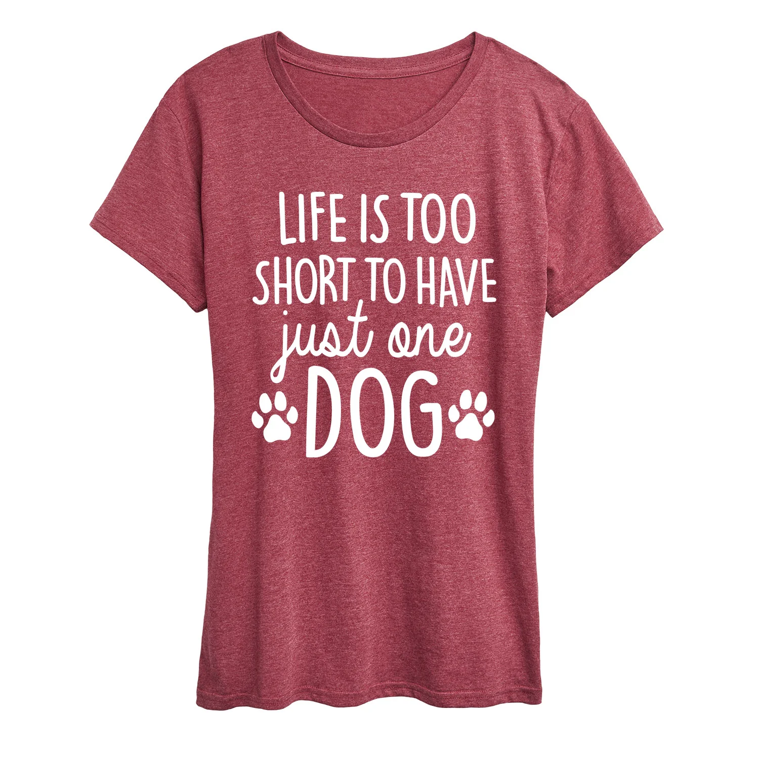 Instant Message - Life Too Short Just One Dog- Women's Short Sleeve Graphic T-Shirt - Image 5