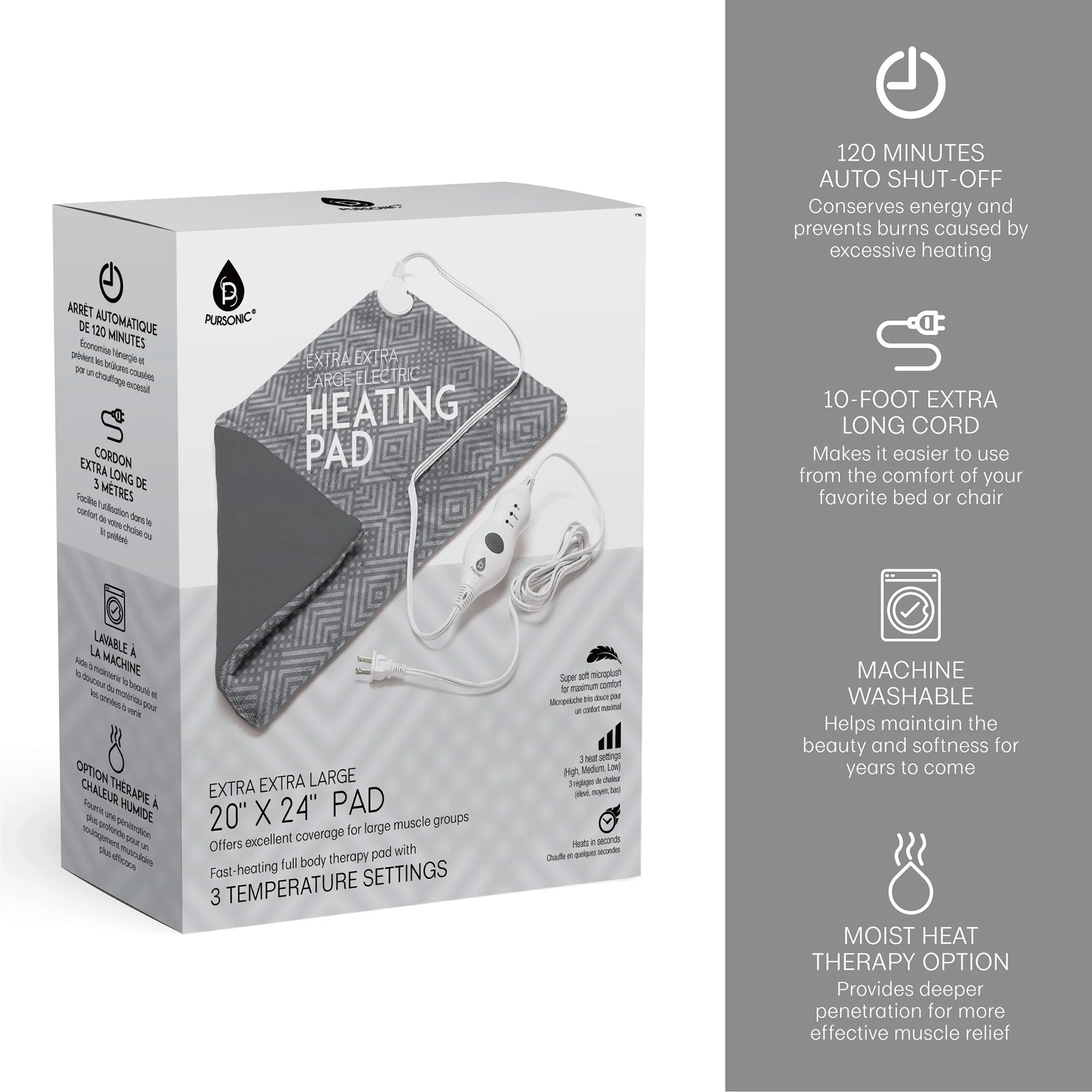 Pursonic Extra Extra Large Electric Heating Pad - Image 14