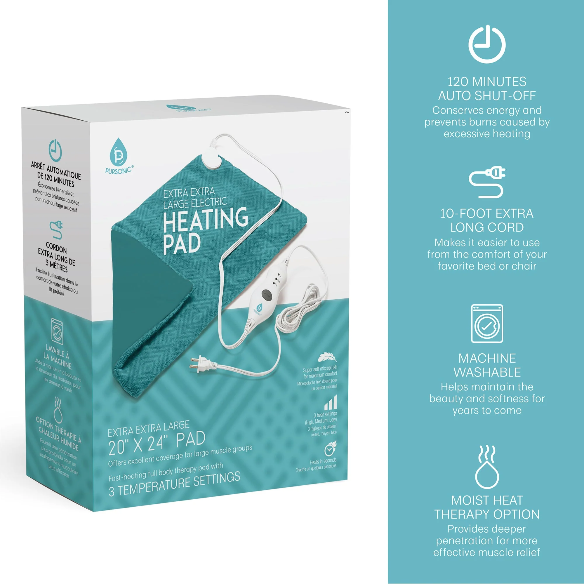 Pursonic Extra Extra Large Electric Heating Pad - Image 5