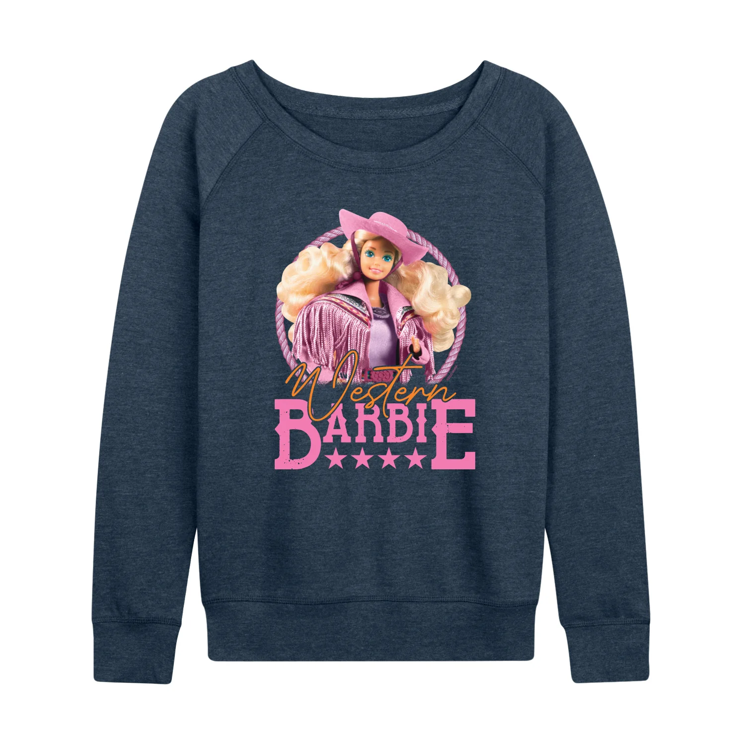 Barbie - Western - Women's French Terry Long Sleeve Shirt - Image 4