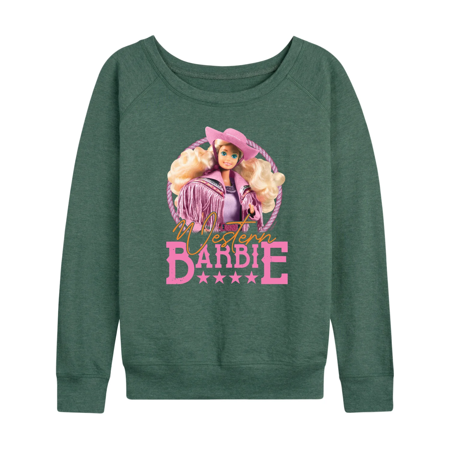 Barbie - Western - Women's French Terry Long Sleeve Shirt - Image 5