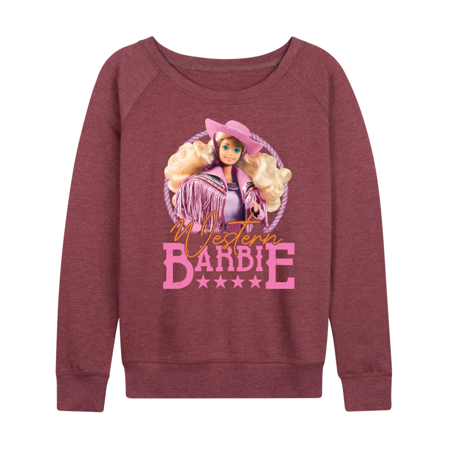 Barbie - Western - Women's French Terry Long Sleeve Shirt - Image 6