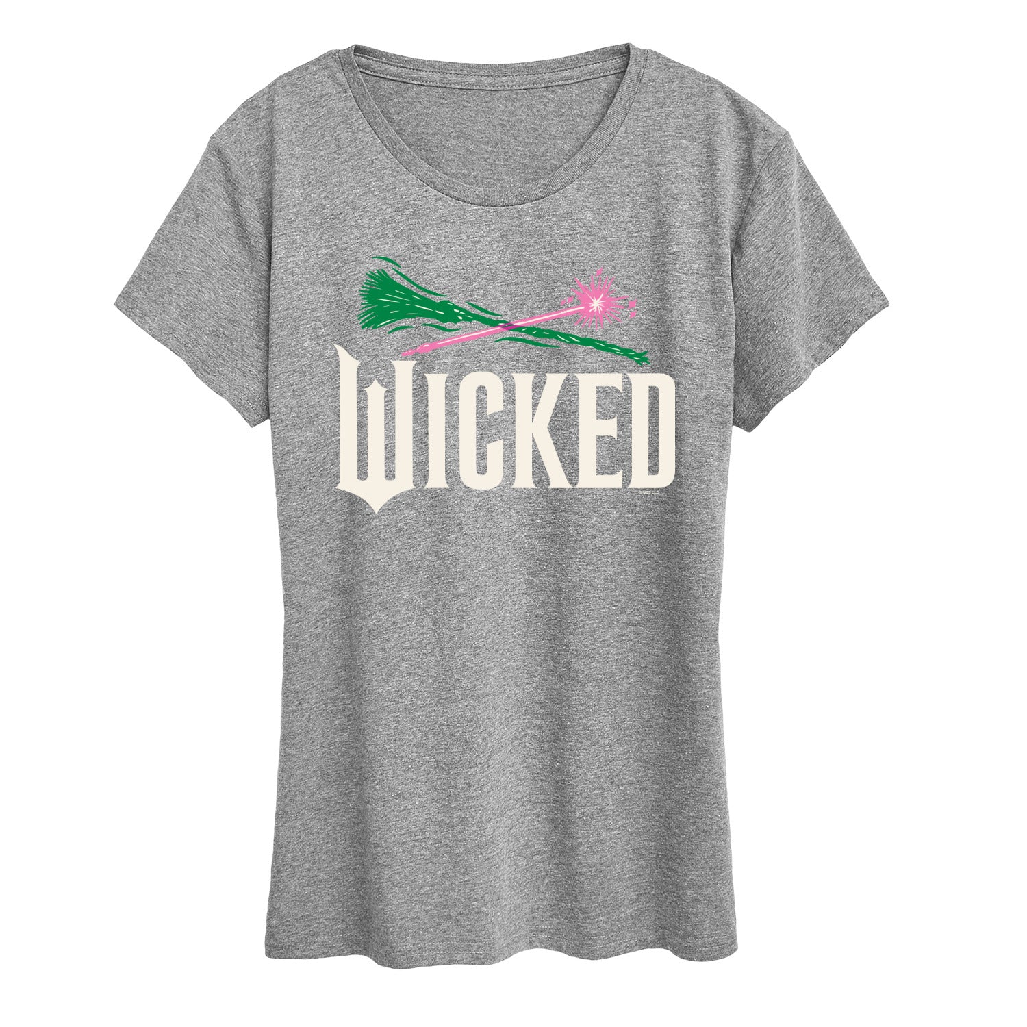 Wicked: Part 2 - Wand And Broomstick Logo - Women's Short Sleeve Graphic T-Shirt - Image 4