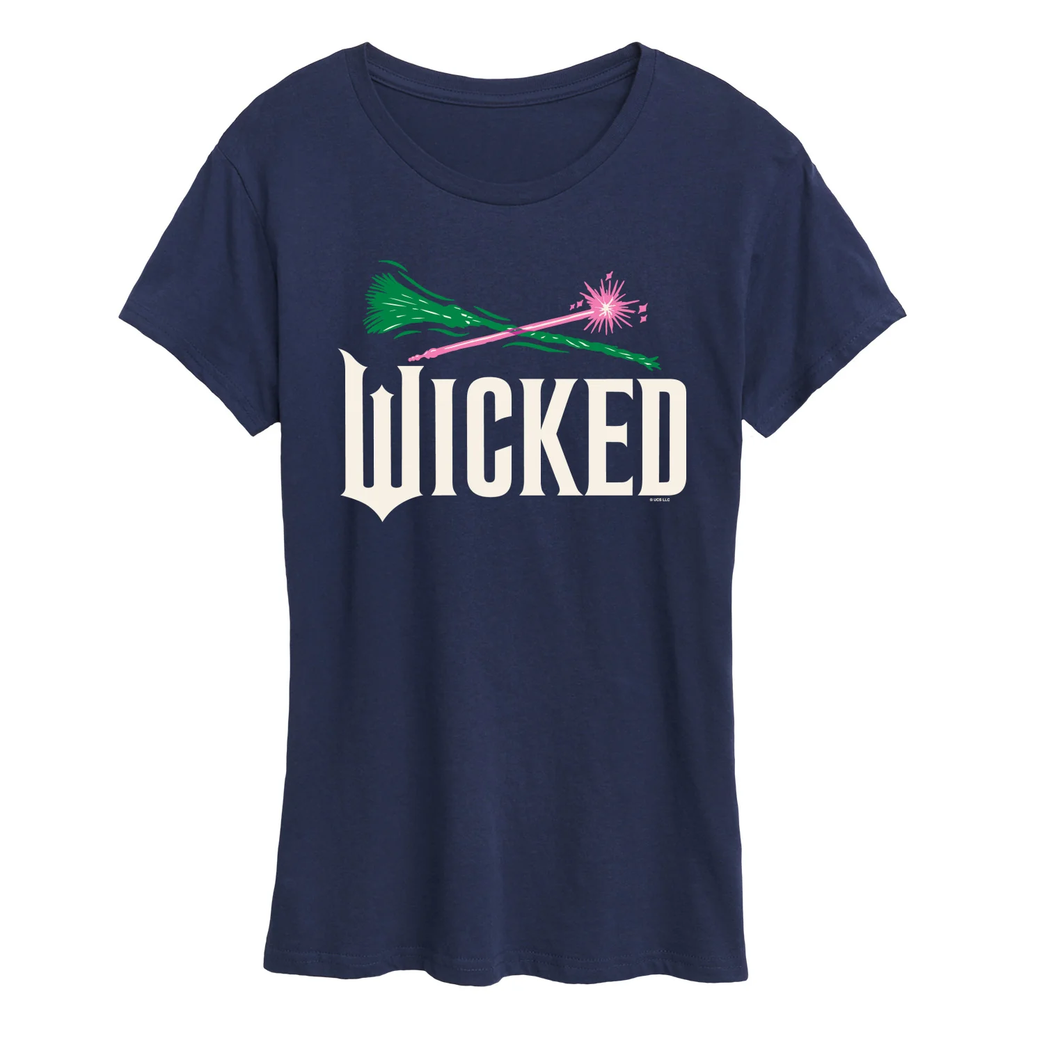 Wicked: Part 2 - Wand And Broomstick Logo - Women's Short Sleeve Graphic T-Shirt - Image 8
