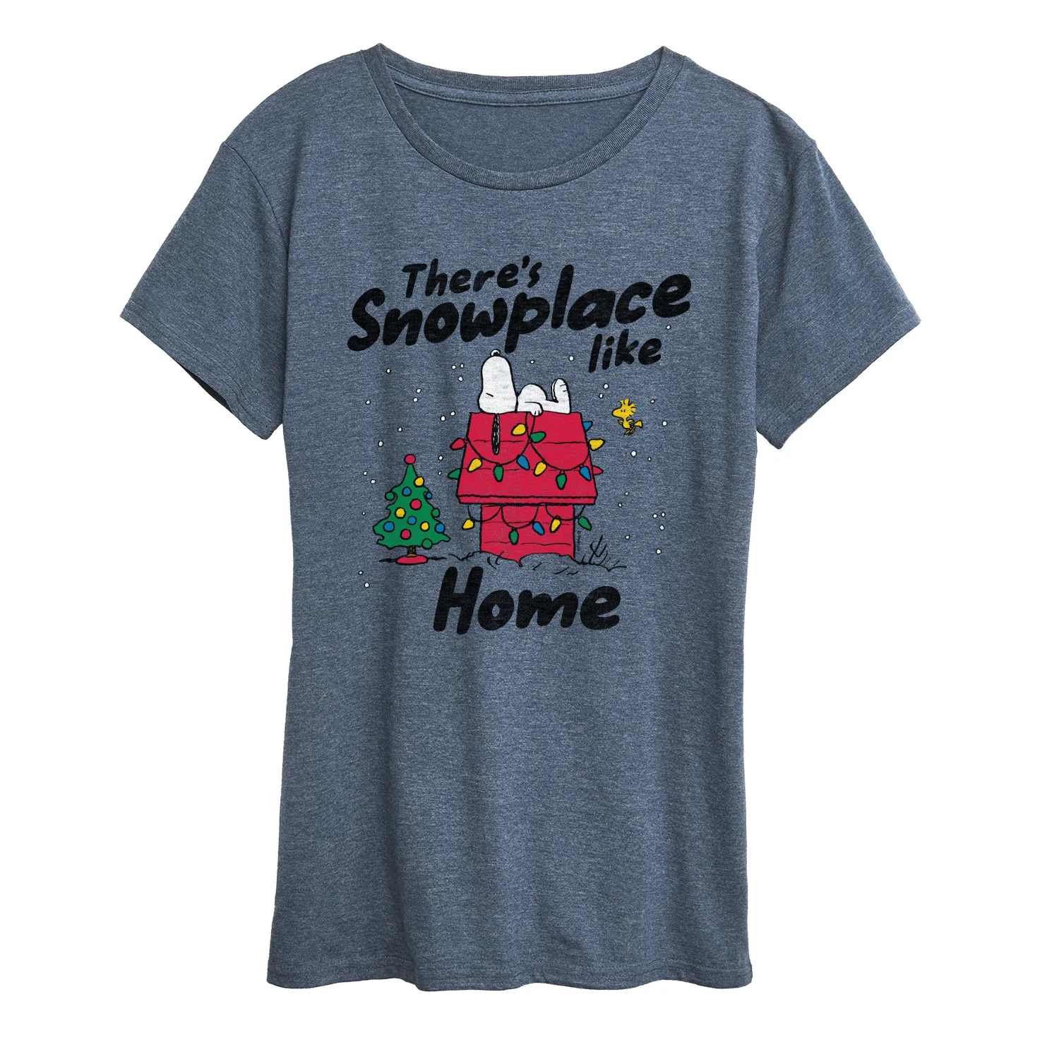 Peanuts - Theres Snowplace Like Home - Women's Short Sleeve Graphic T-Shirt - Image 3