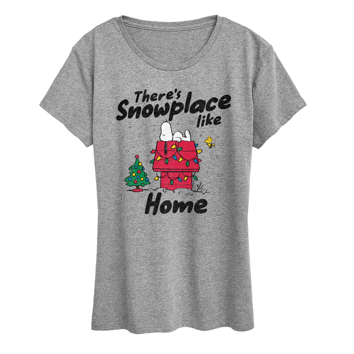 Peanuts - Theres Snowplace Like Home - Women's Short Sleeve Graphic T-Shirt - Image 4