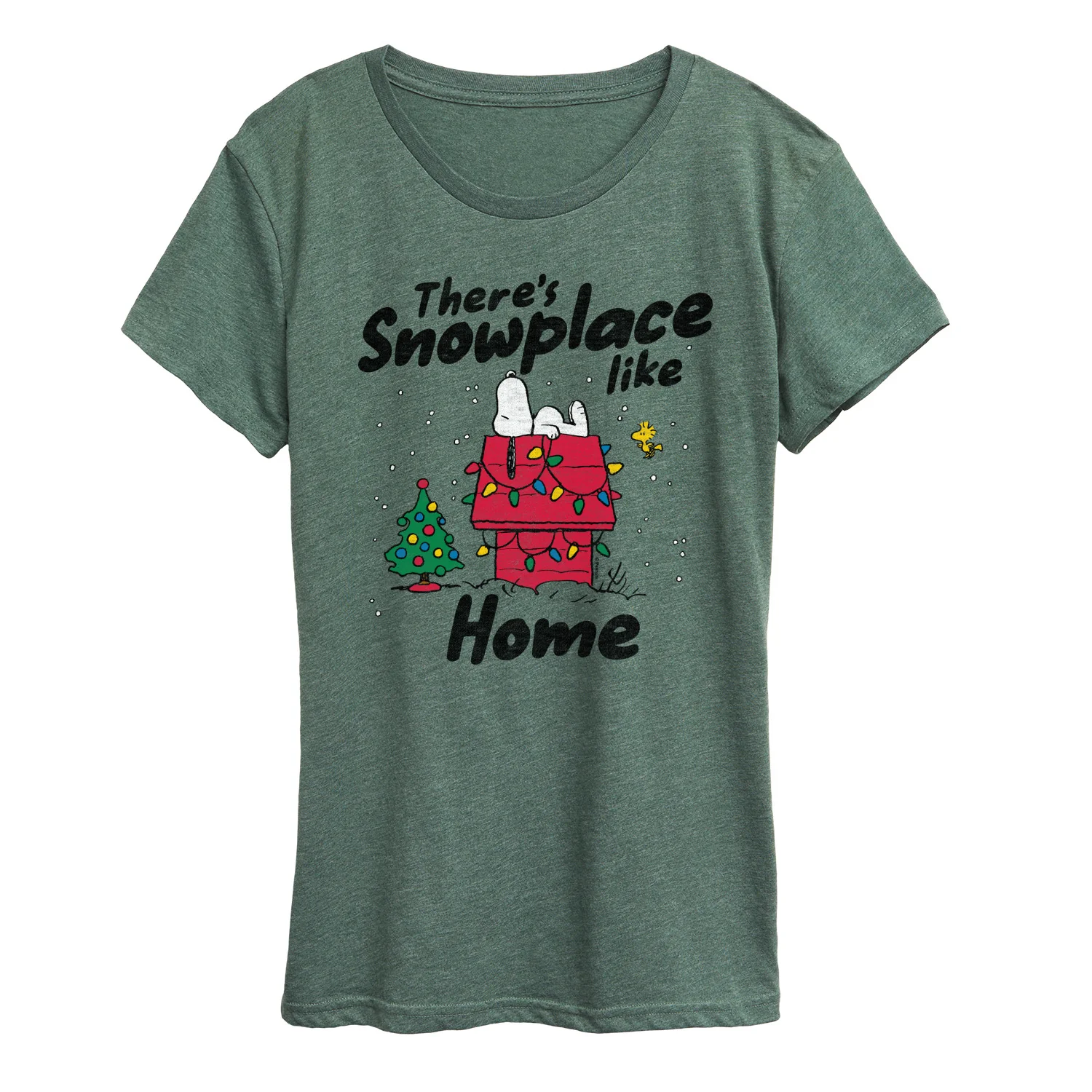 Peanuts - Theres Snowplace Like Home - Women's Short Sleeve Graphic T-Shirt - Image 5