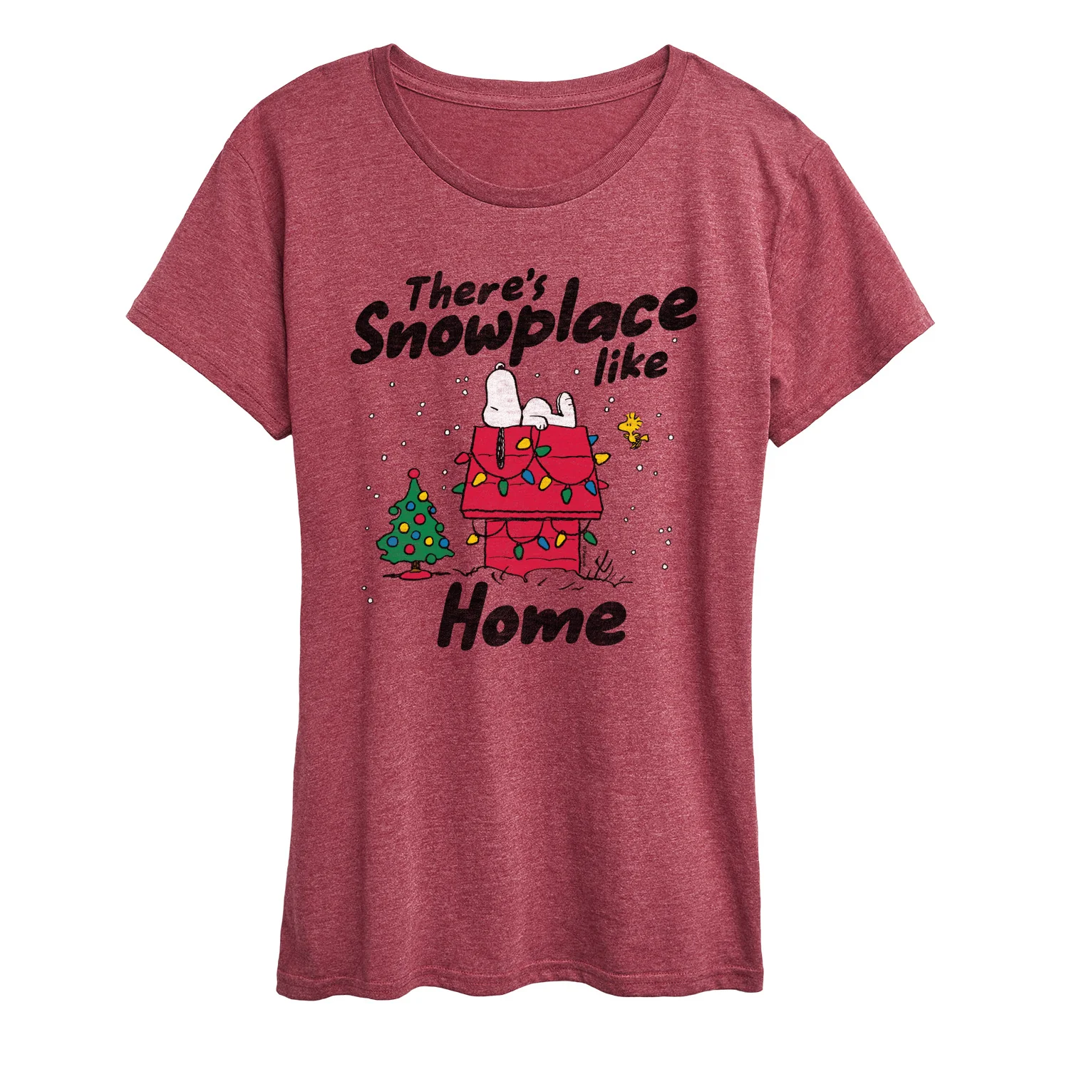 Peanuts - Theres Snowplace Like Home - Women's Short Sleeve Graphic T-Shirt - Image 8