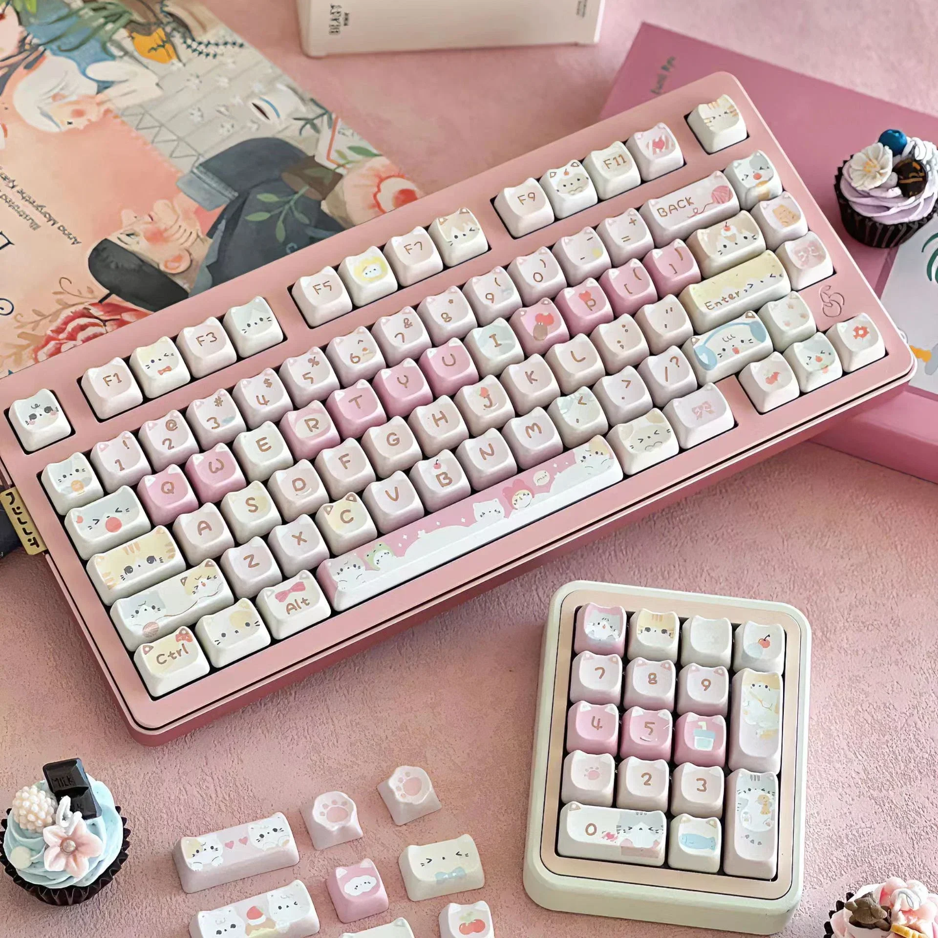 Kore Kawaii Kawaii Cat Keyboard Keycaps Set - Image 8