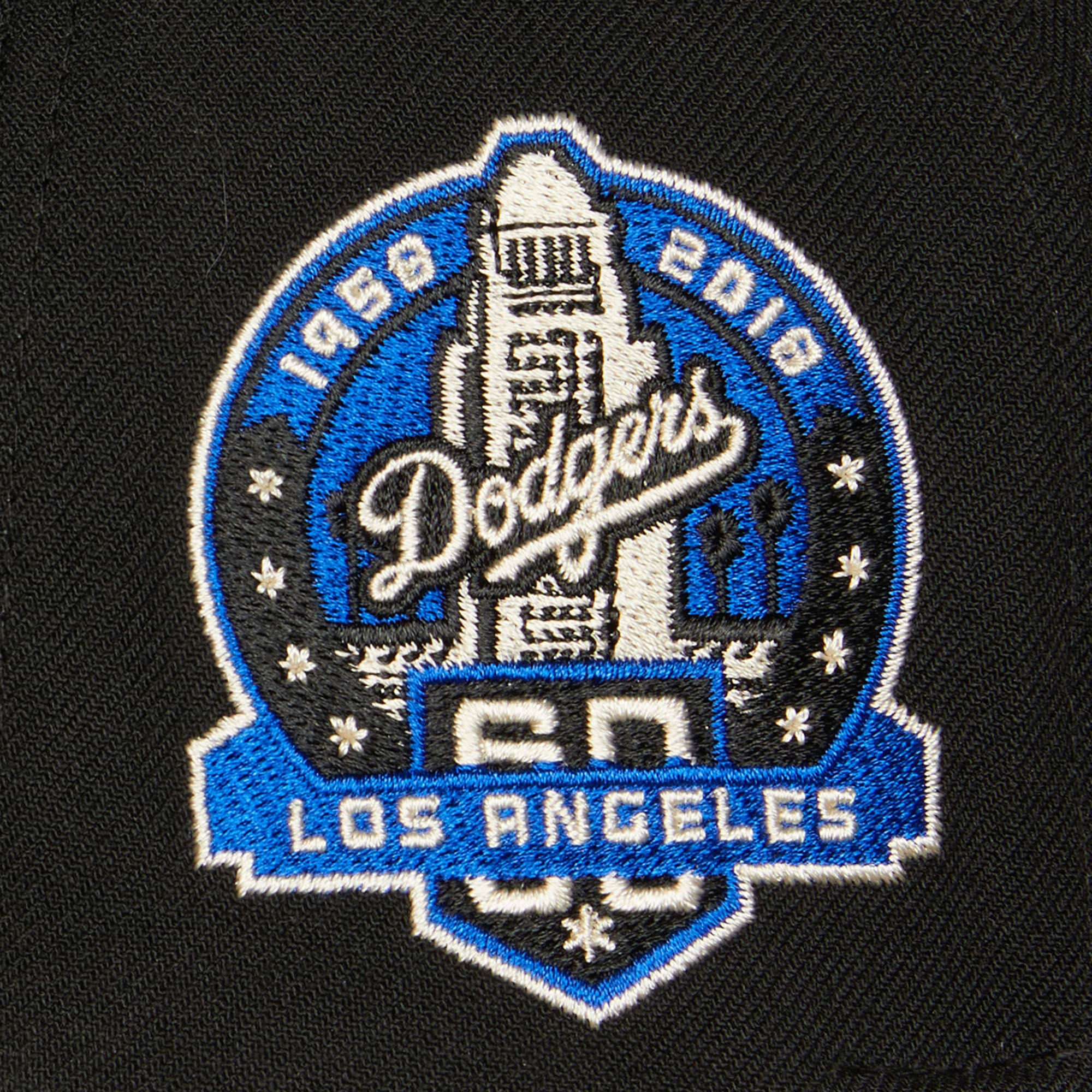 Men's Mitchell & Ness MLB Team Classic Snapback Coop Dodgers - Black - Image 3