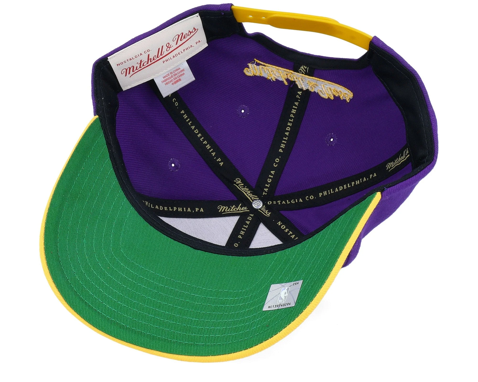 Men's Mitchell & Ness NBA Boom Text Pro Snapback Lakers - Purple - Image 5