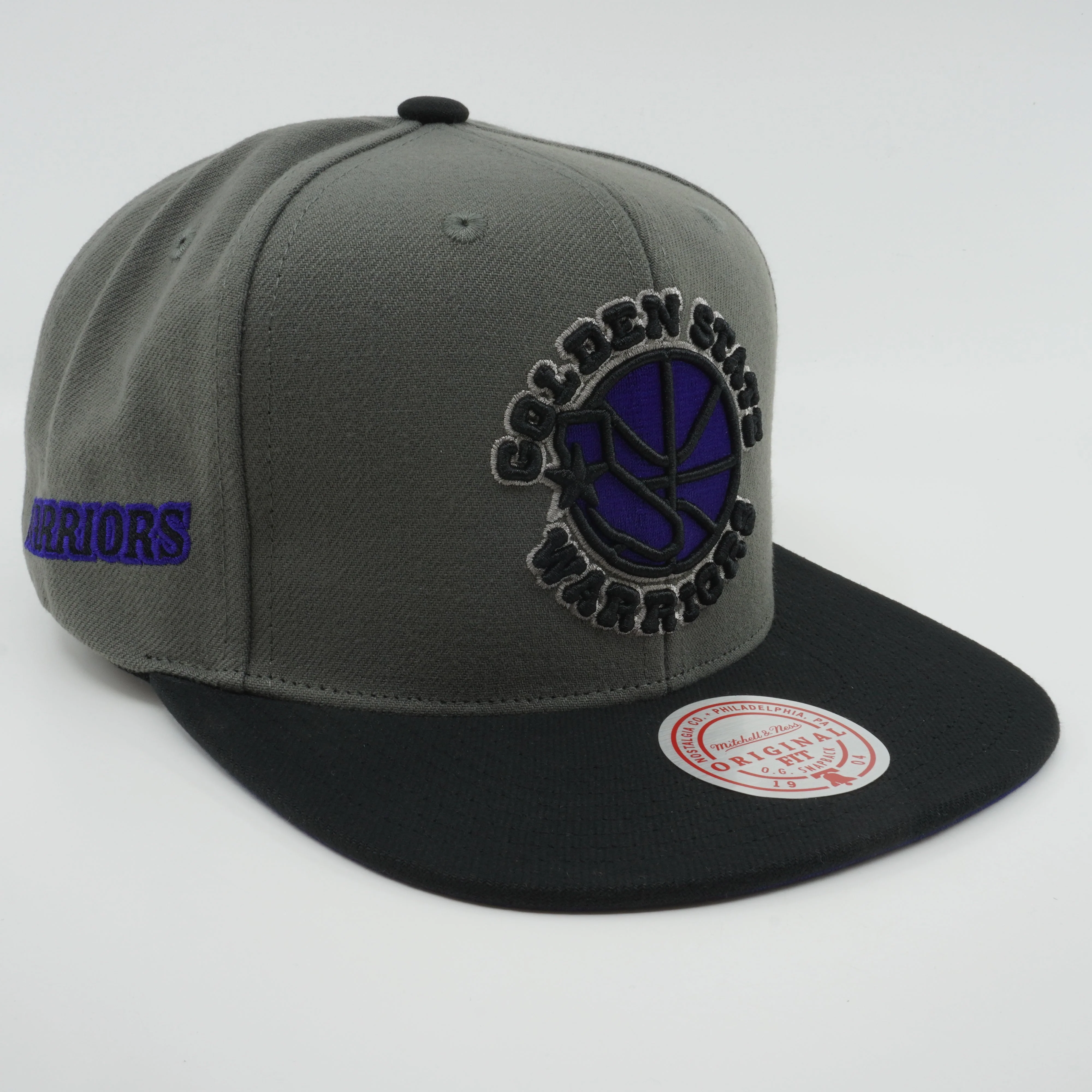 Men's Mitchell & Ness NBA Storm Front Snapback Hwc Warriors - Grey - Image 3