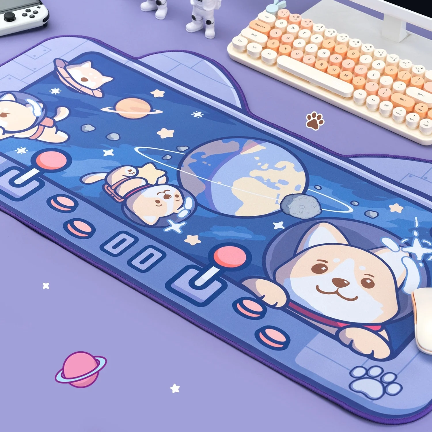 Kore Kawaii Shiba Inu in Space Desk Pad - Image 3