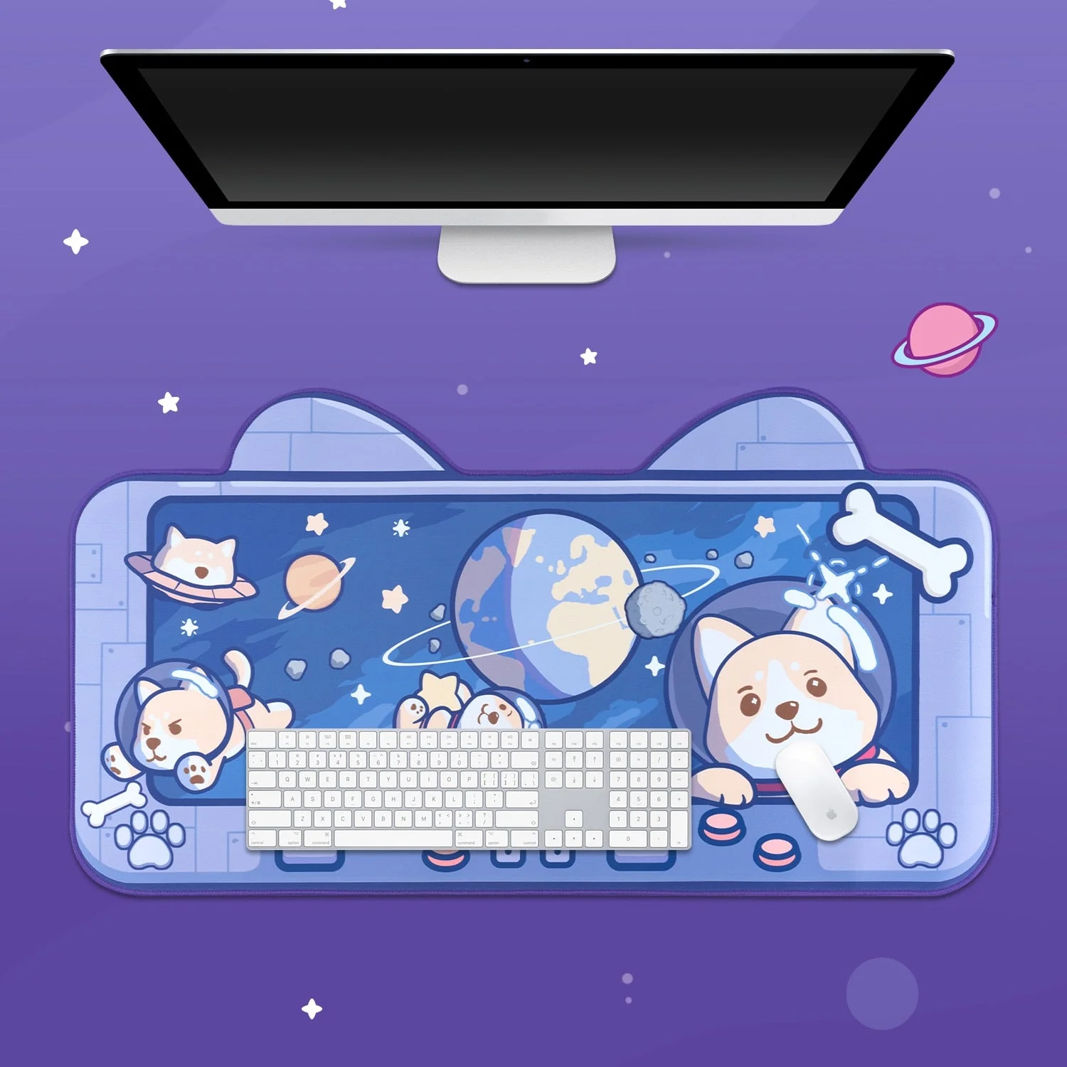 Kore Kawaii Shiba Inu in Space Desk Pad - Image 5