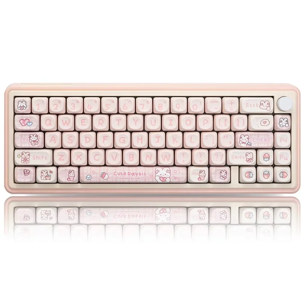 Kore Kawaii Strawberry Bunny Keyboard Keycaps - Image 3