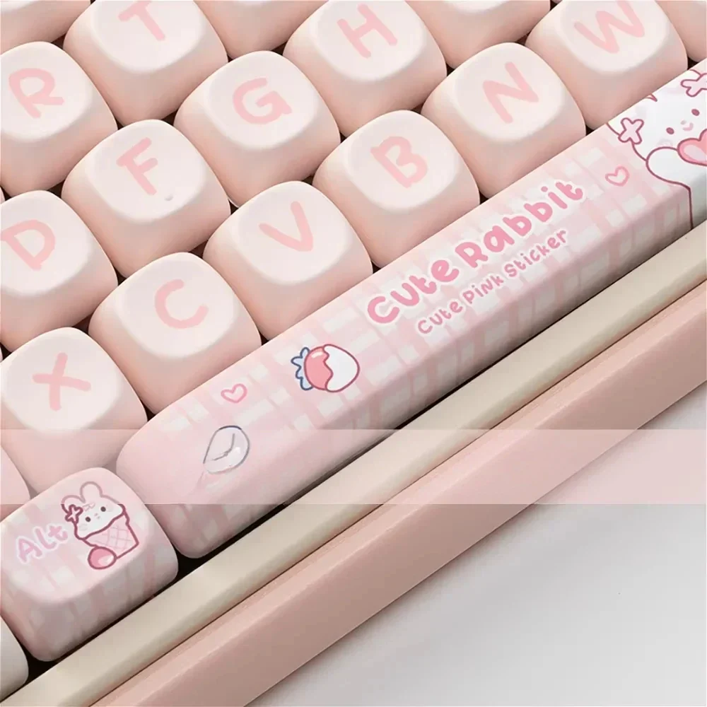 Kore Kawaii Strawberry Bunny Keyboard Keycaps - Image 4