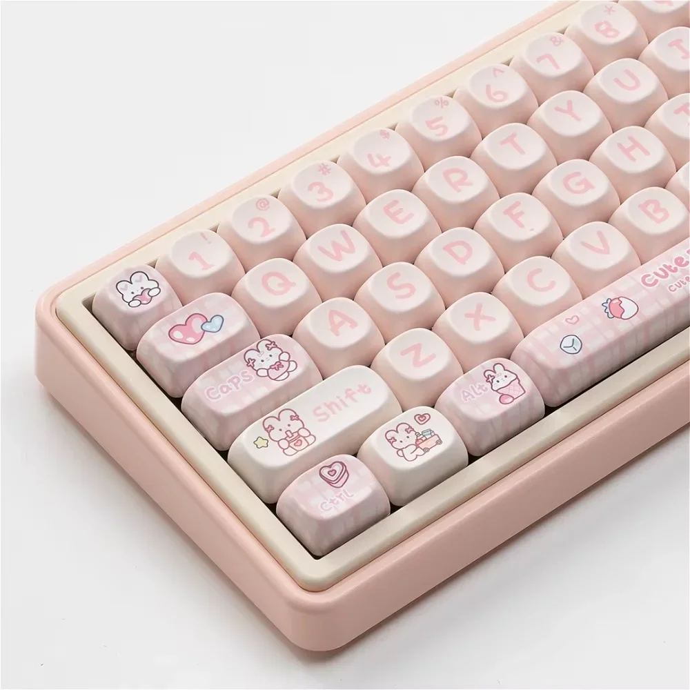 Kore Kawaii Strawberry Bunny Keyboard Keycaps - Image 6