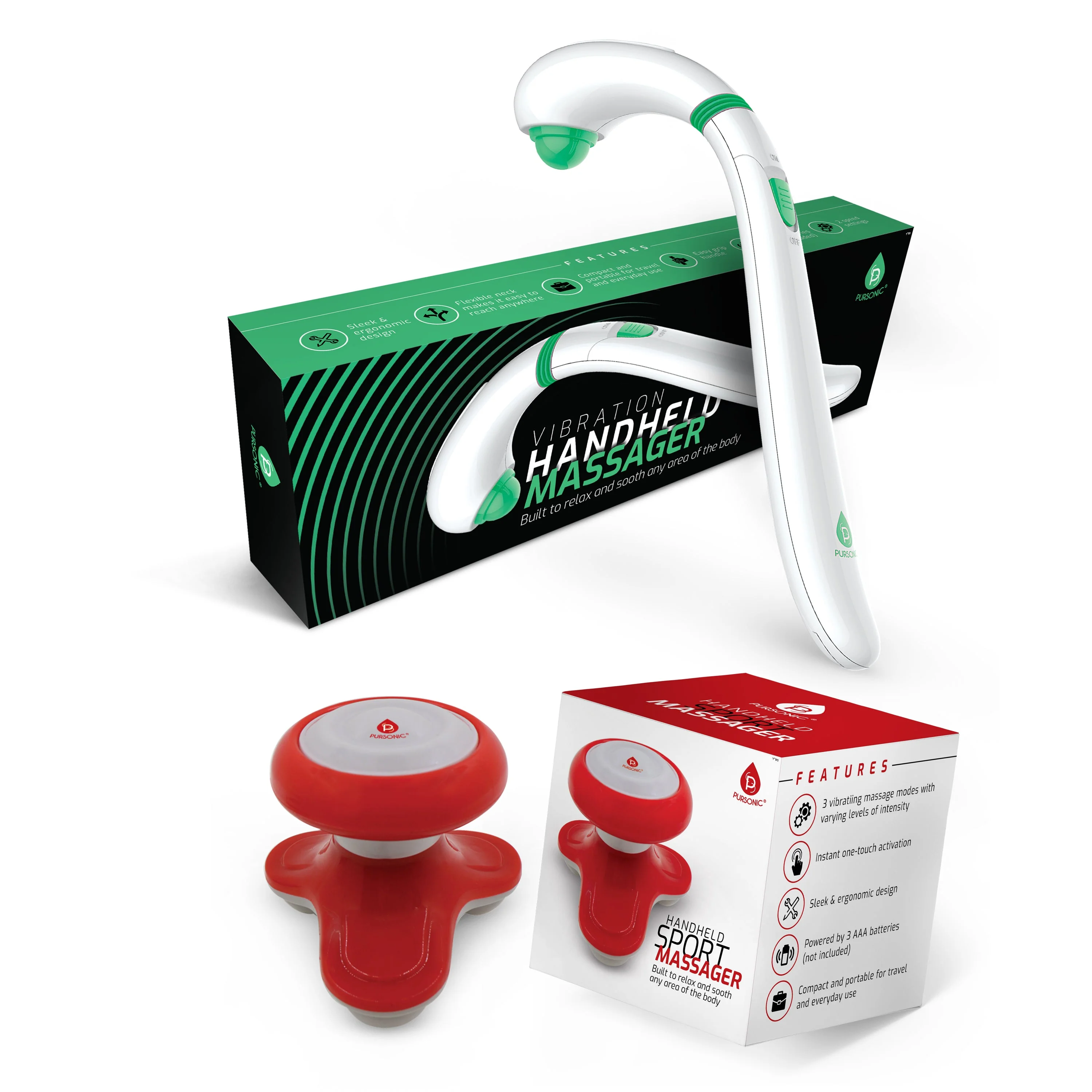 Pursonic Wand Massager With Mini Handheld Massager - Image 3